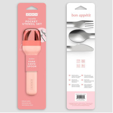 ZOKU 減塑環保 便携式餐具套裝 粉紅色