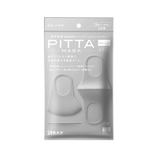 PITTA MASK 高密合可水洗口罩 標準款 3枚入 LG輕灰色
