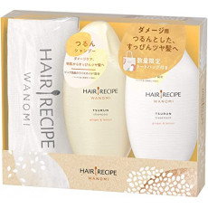HAIR RECIPE WANOMI TSURUN SHAMPOO+TREATMENT 日本國產米糠油修護系列 柔順貼服護髮套裝